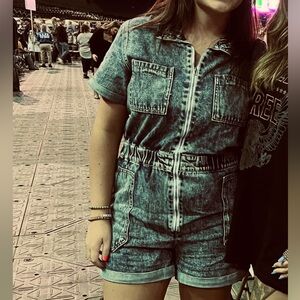 Kancan denim Blue Women's romper